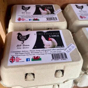 Six Large Free Range Eggs from Hill Farm Penley, Wrexham